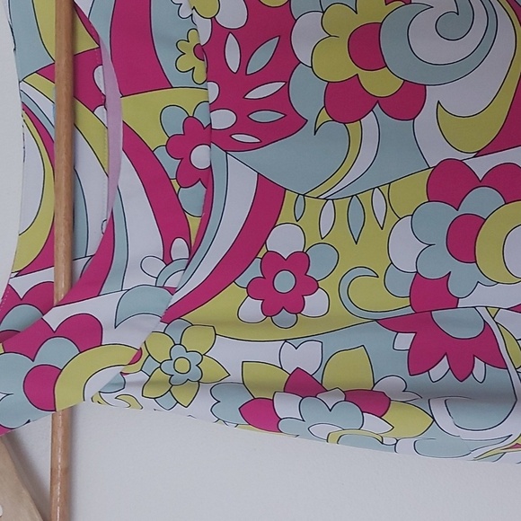 J Mclaughlin Edie Catalina Cloth Dress Halter Neck Psychedelic Print Size Medium - Picture 5 of 5